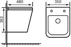 Azario Унитаз подвесной Hugo AZ-3103 безободковый белый – фотография-15