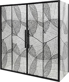 DTO Душевая дверь в нишу FB2 190-210 Black – фотография-5