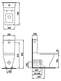Laufen Унитаз-компакт Palace 8.2470.6.000.000.1 – фотография-4