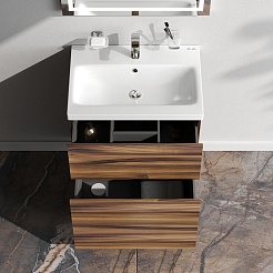 Am.Pm Тумба с раковиной Gem 60 орех – фотография-5