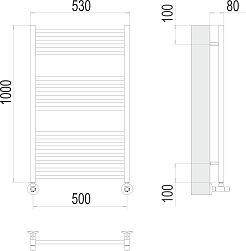 Terminus Полотенцесушитель водяной Сицилия П16 500x1000 хром – фотография-3