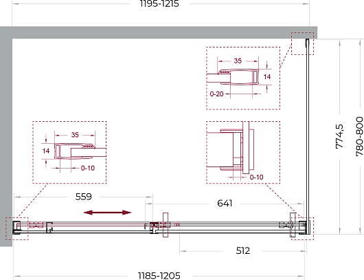 BelBagno Душевой уголок Soft Close-1 SOFT_CLOSE-1-AH-1-120/80-C-Cr 120x80 профиль хром стекло прозрачное – картинка-11