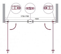 BelBagno Душевая дверь в нишу 178/195 ETNA-B-2-180-C-Cr – фотография-7