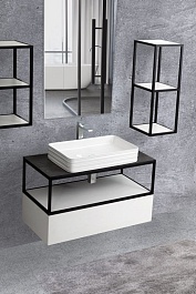 Cezares Двухъярусная подвесная полка Cadro 30 Nero – фотография-3