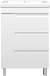 Misty Тумба с раковиной Софт 60 белая – фотография-1