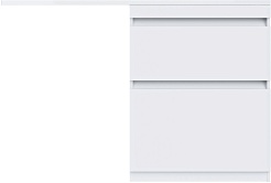 Vivon Тумба с раковиной под стиральную машину Donna 130R напольная белый глянец эмаль – фотография-5