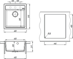 Florentina Мойка кухонная Липси 460 брауни – фотография-4