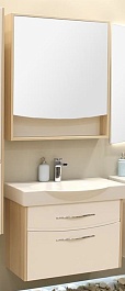 Акватон Мебель для ванной Инфинити 76 ясень коимбра, зеркало-шкаф – фотография-1