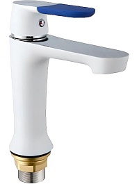 Frap Смеситель для раковины H34 F1034 белый/хром – фотография-1