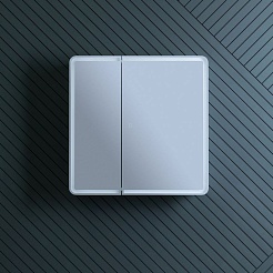 Aquanet Зеркальный шкаф Оптима 80 белый – фотография-8