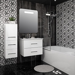 Opadiris Шкаф пенал Арабеско 35 R подвесной белый – фотография-2