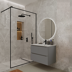 Зов Тумба под раковину Дион 100 подвесная платиновая – фотография-2