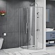 Azario Душевой уголок Shanghai 100/100 профиль матовый графит стекло прозрачное – фотография-7