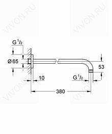 Grohe Кронштейн для верхнего душа "Rainshower 28361000" – фотография-2