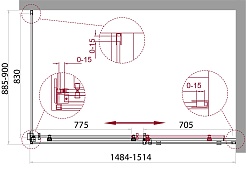 BelBagno Душевой уголок Acqua 150/90 ACQUA-AH-1-150/90-C-Cr стекло прозрачное – фотография-2