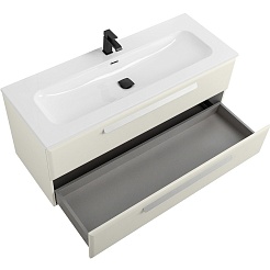 Cezares Тумба с раковиной Eco Cer-N 120 брашированная альпака CZR-8073-120 ручки сатин – фотография-6