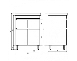 ASB-Mebel Мебель для ванной Марко 60-2.2 белый/дуб золотой – фотография-7