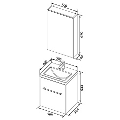 Aquanet Мебель для ванной "Порто 50" – фотография-10