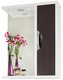 Водолей Зеркальный шкаф "Габи 60" R венге/белый – фотография-1