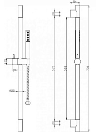BelBagno Душевая система Uno UNO-SAL-CRM хром – фотография-2