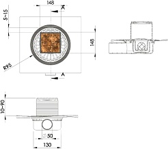 BERGES Wasserhaus Душевой трап Zentrum Keramik 150 093366 под плитку – фотография-5