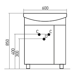 Mixline Мебель для ванной Мастер 60 – фотография-5