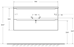 BelBagno Тумба с раковиной Etna 100 подвесная Rovere Nature с раковиной BB-8099-100 – фотография-9