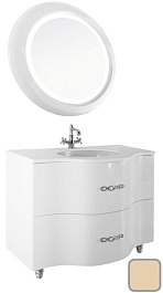 Водолей Мебель для ванной Ариадна 106 Бежевая, Бернарди – фотография-1