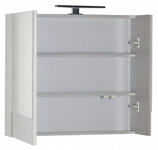 Aquanet Зеркальный шкаф "Верона 75" камерино белый – картинка-3