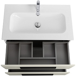 BelBagno Мебель для ванной Eco Cer-N 80 CZR-8073-80 брашированная альпака ручки матовые чёрные – фотография-7