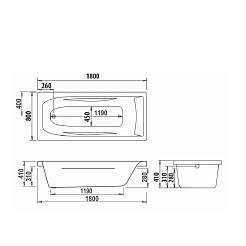 Iddis Акриловая ванна Edifice 180 см – фотография-2