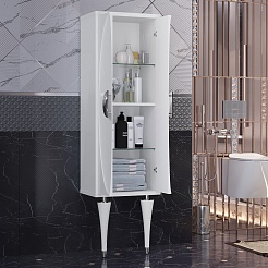 Opadiris Шкаф пенал Ибица 45 белый/хром – фотография-3