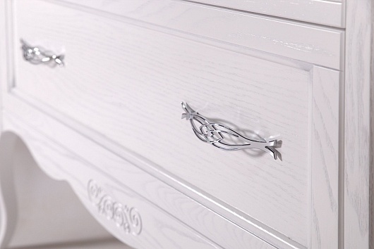 ASB-Woodline Тумба с раковиной Модерн 105 белый, (патина серебро) – картинка-5