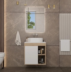 Teymi Тумба под раковину Nura 70 дуб эврика/белый матовый T60528 – фотография-5