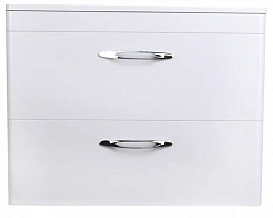 Style Line Тумба для умывальника Каре 80 подвесная Люкс белая, PLUS – фотография-1