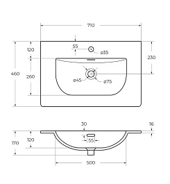 BelBagno Тумба с раковиной Kraft 70 подвесная Темно-Серый матовый с раковиной BB-8099-70 – фотография-3