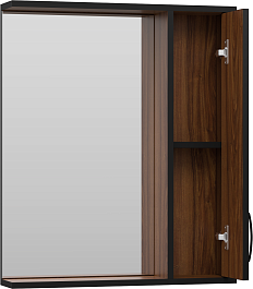 Misty Зеркальный шкаф Кедр 60 R орех/черный – фотография-4