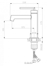 BelBagno Смеситель для раковины Acqua ACQUA-LVM-NERO чёрный – фотография-4