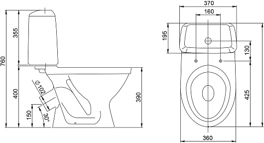 Santeri Унитаз-компакт Соната – картинка-11