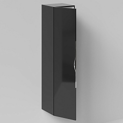 Водолей Шкаф пенал подвесной Марко 35 L 1 дверка черный – фотография-4