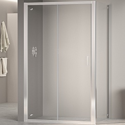 RGW Душевой уголок Passage PA-74 (PA-14 + Z-050-2) 120x100 профиль хром стекло прозрачное – фотография-1