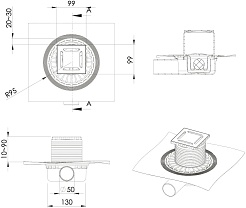 BERGES Wasserhaus Душевой трап Zentrum Norma 100 092362 золото глянец – фотография-6
