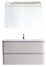 BelBagno Мебель для ванной ENERGIA 1000 Tortora Lucido, подсветка – фотография-1