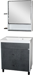 Mixline Мебель для ванной Сура 70 белая/графит – фотография-1