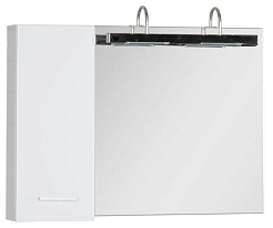 Aquanet Зеркало для ванной "Данте 60" (1 навесной шкафчик L) – фотография-1