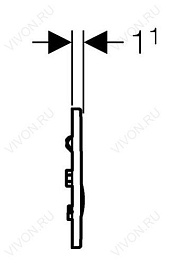 Geberit Ручной пневмопривод смыва "HyTouch Tango" 116.014.21.1 для писсуара – фотография-4