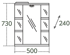 СанТа Зеркальный шкаф Герда 50 фацет свет – фотография-6