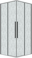 Grossman  Душевой уголок Galaxy 70x70x195 профиль хром стекло шиншилла