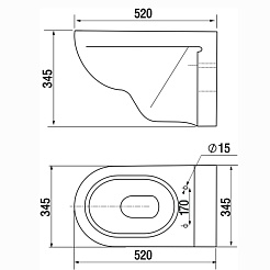 Керамин Унитаз подвесной Стиль с микролифтом – фотография-2