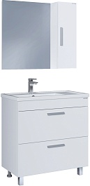 Grossman Мебель для ванной Нео 80 2 ящика белая – фотография-1